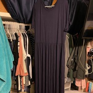 Chic Soul Passion for Fashion Maxi Dress, Navy